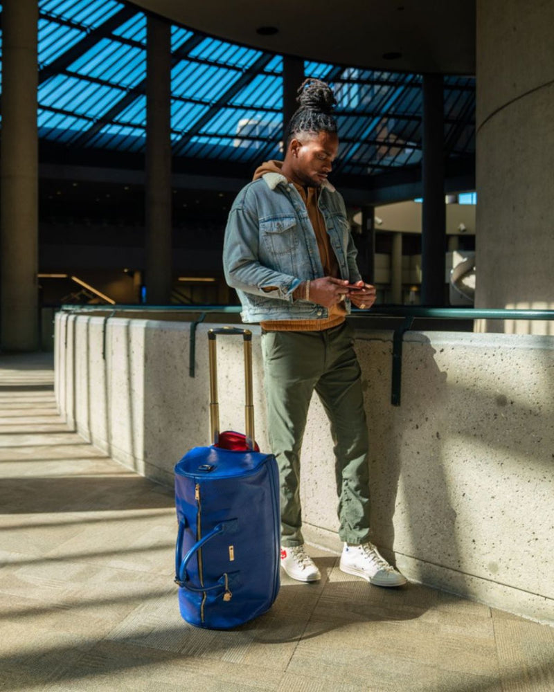 Apollo 1 Backpack & Rolling Duffle Bag Set in Royal Blue