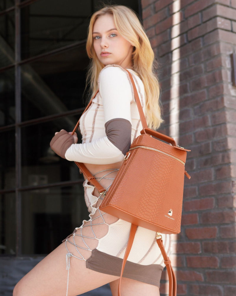 Cowbell Backpack in Caramel