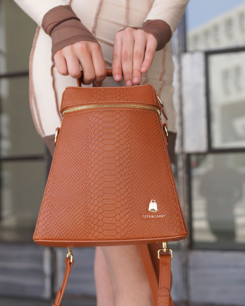 Cowbell Backpack in Caramel