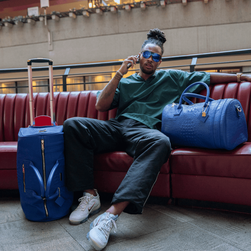 Apollo 2 Rolling Duffle Bag in Royal Blue