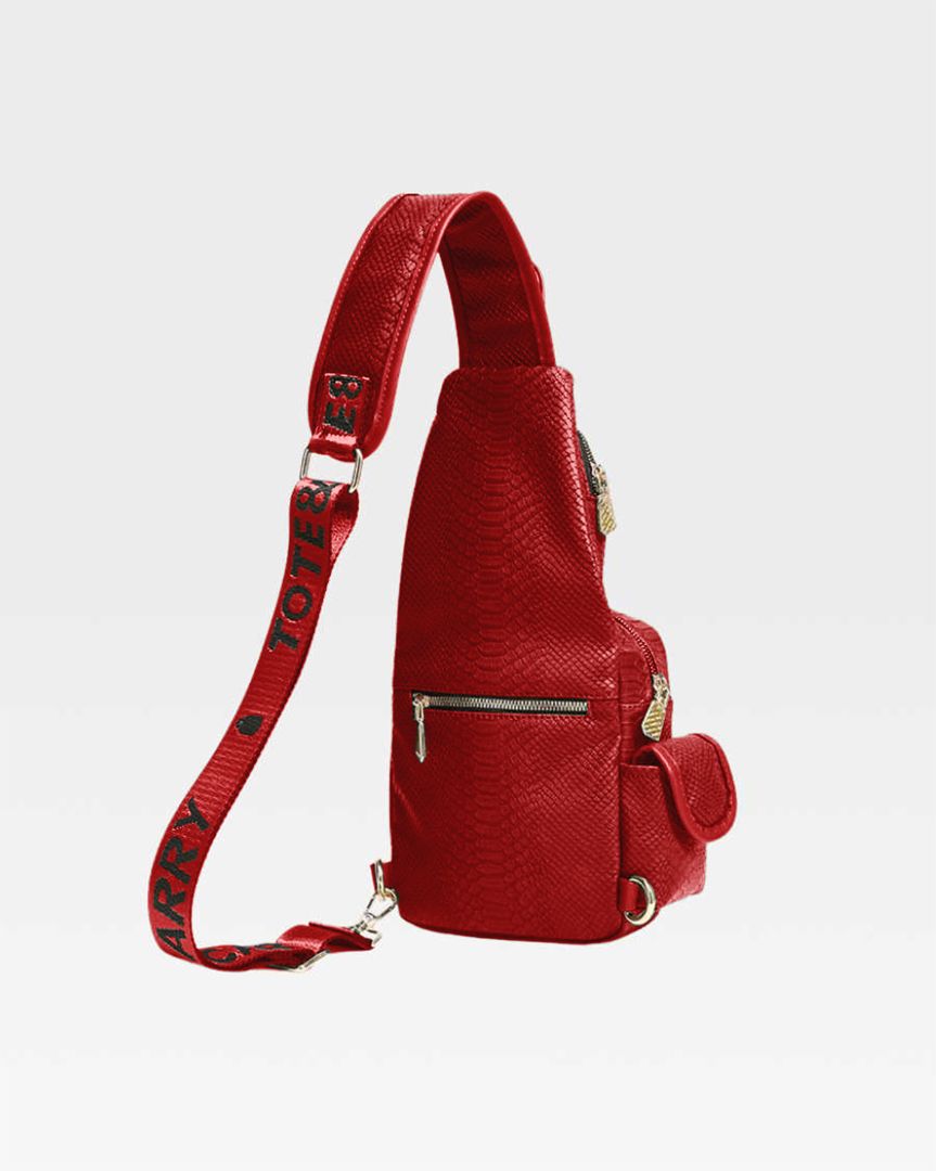 Apollo 1 Tear Drop Crossbody Bag in Red
