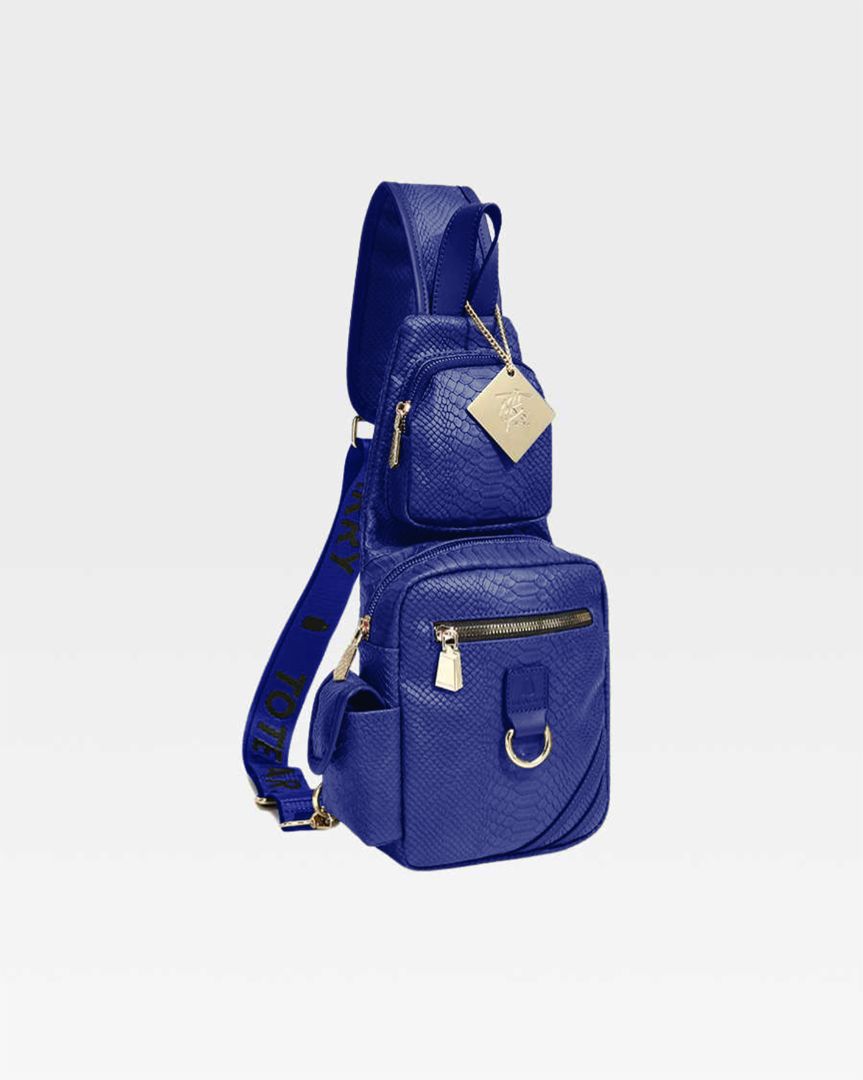 Apollo 1 Tear Drop Crossbody Bag in Royal Blue