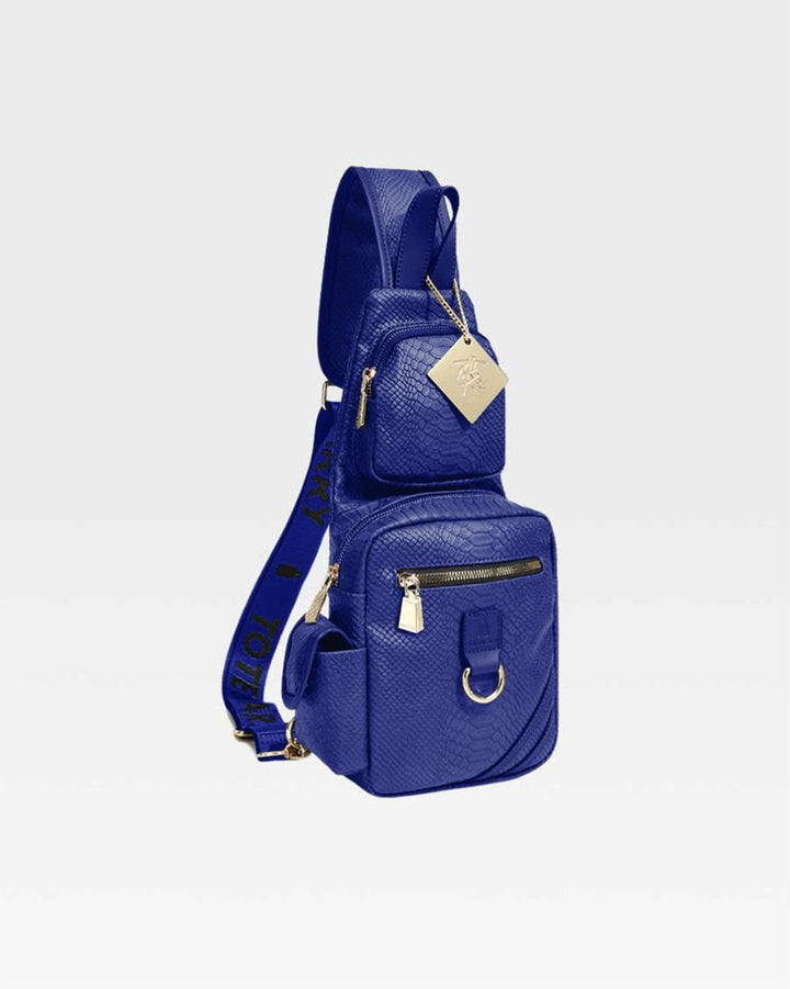 Apollo 1 Tear Drop Crossbody Bag in Royal Blue
