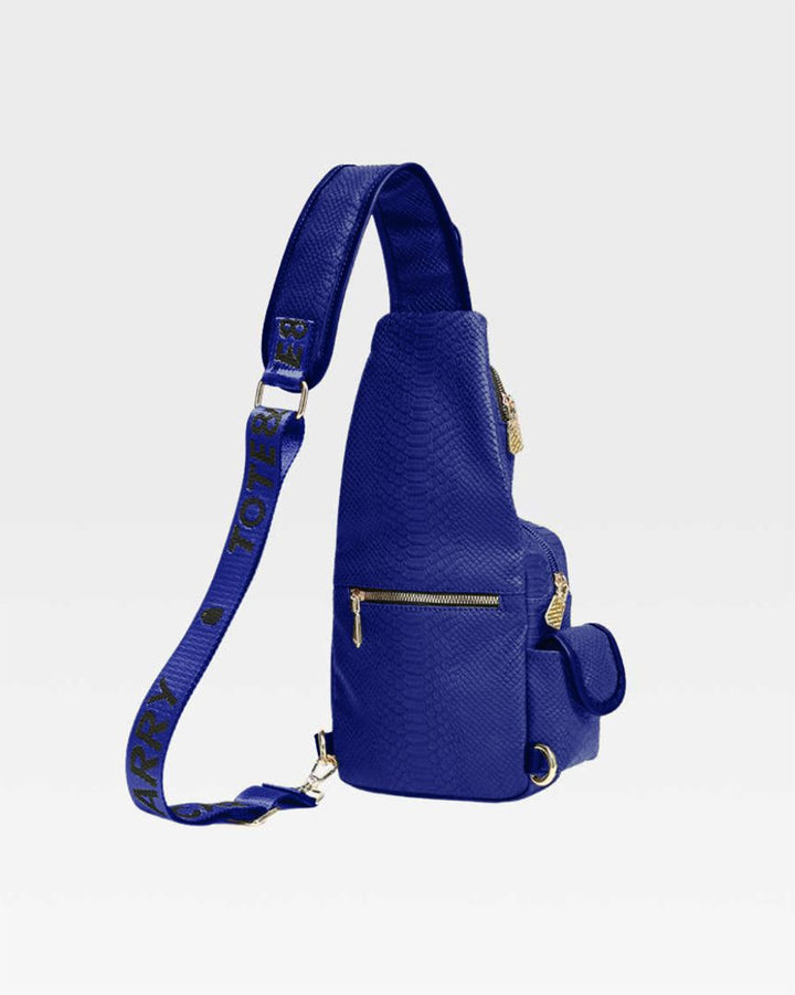 Apollo 1 Tear Drop Crossbody Bag in Royal Blue