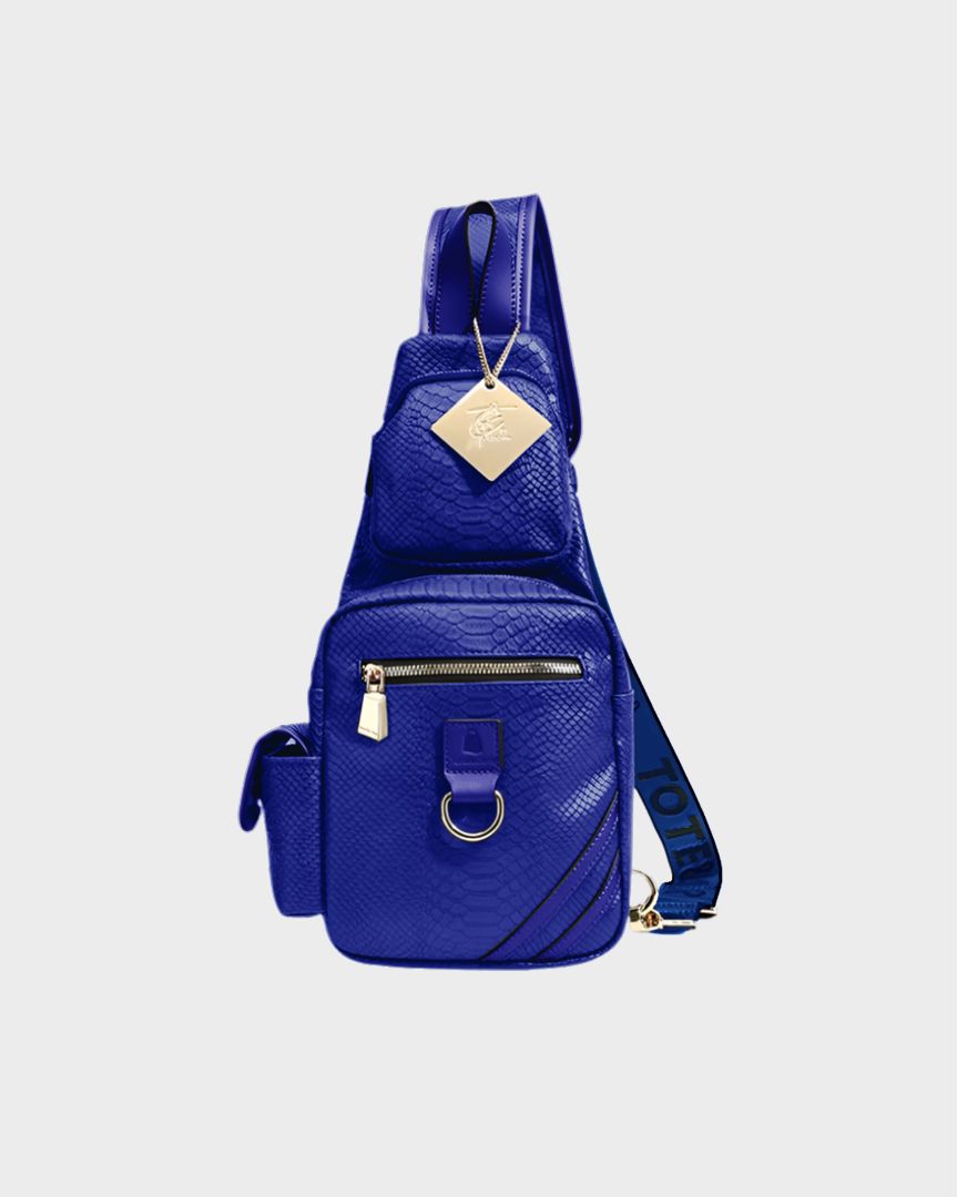 Apollo 1 Tear Drop Crossbody Bag in Royal Blue