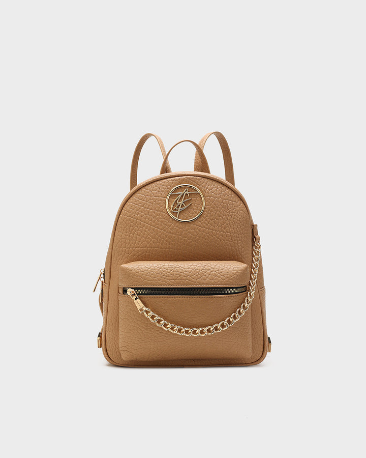 Rock Chic Backpack in Tan Brown