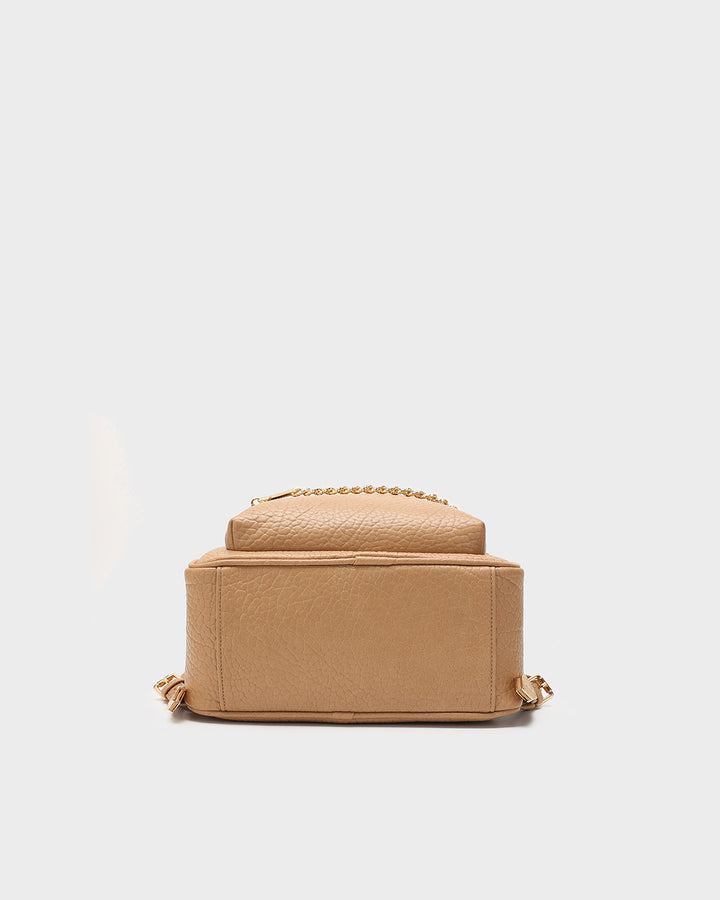 Rock Chic Backpack in Tan Brown