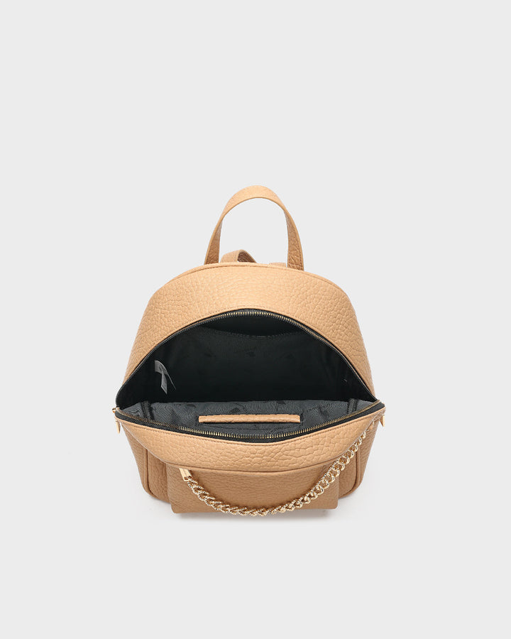 Rock Chic Backpack in Tan Brown