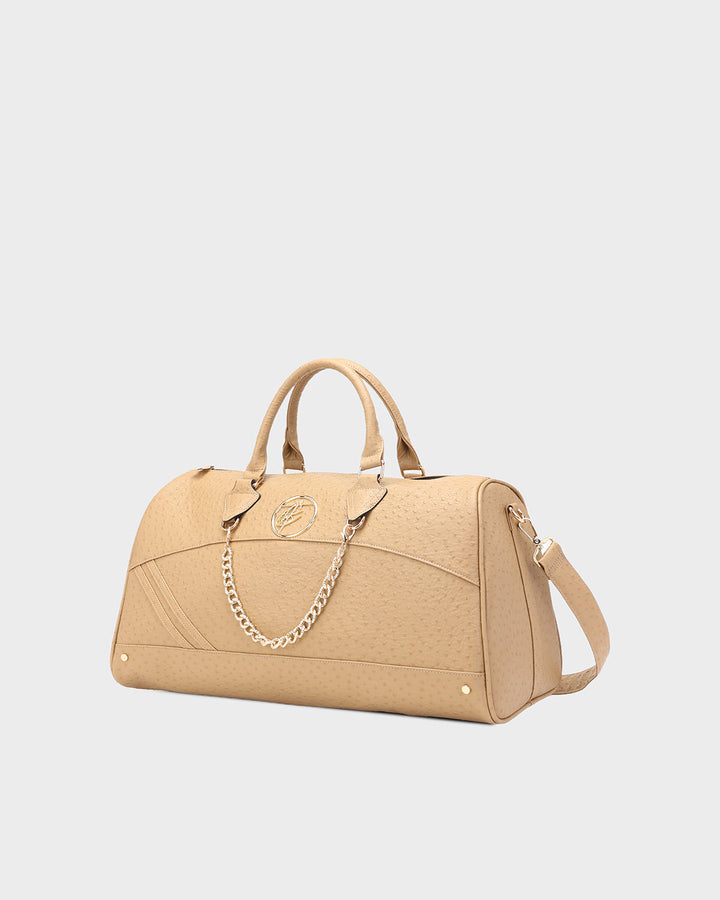 Rock Chic Duffle Bag in Tan Brown