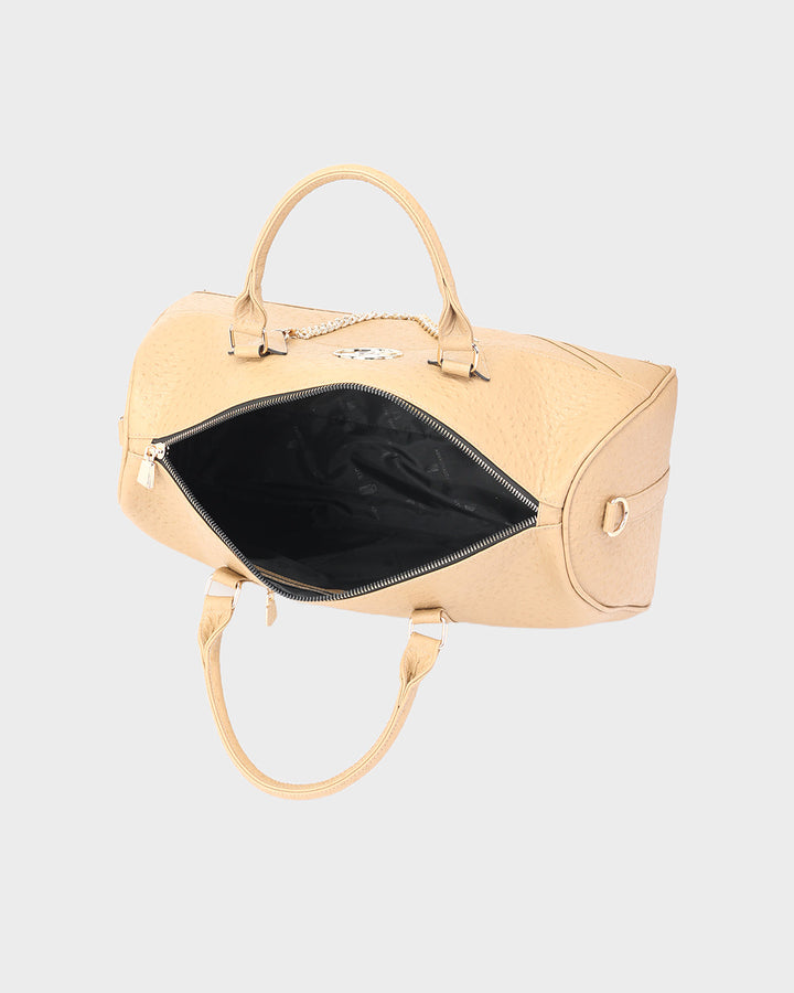 Rock Chic Duffle Bag in Tan Brown