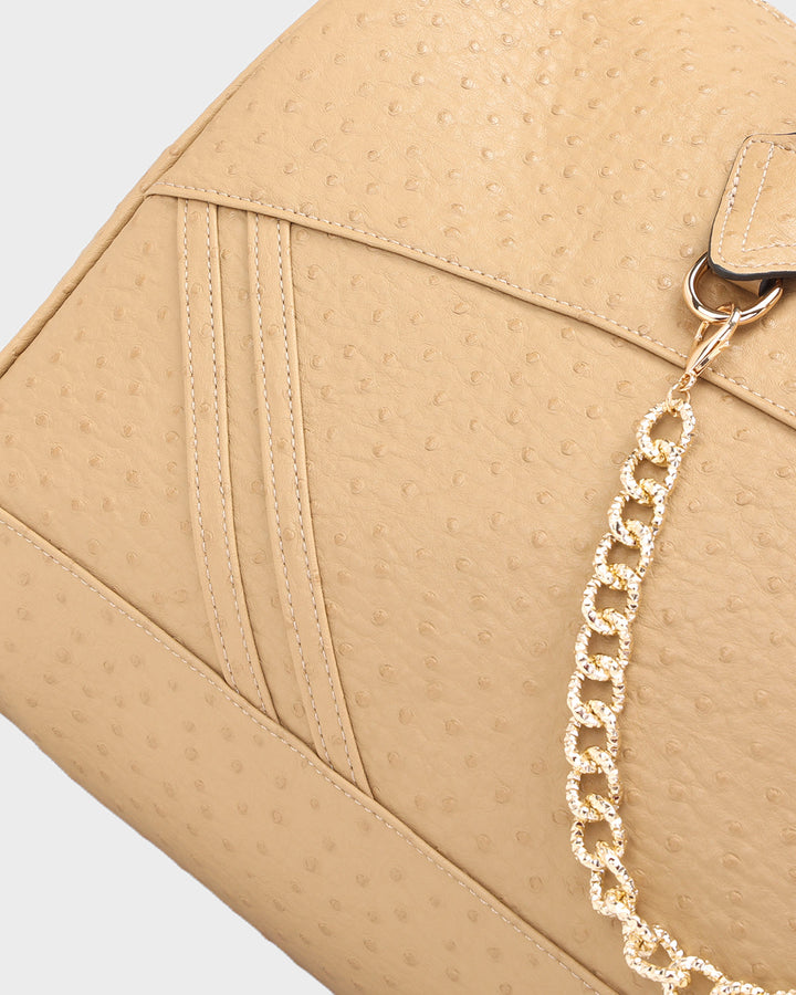 Rock Chic Duffle Bag in Tan Brown