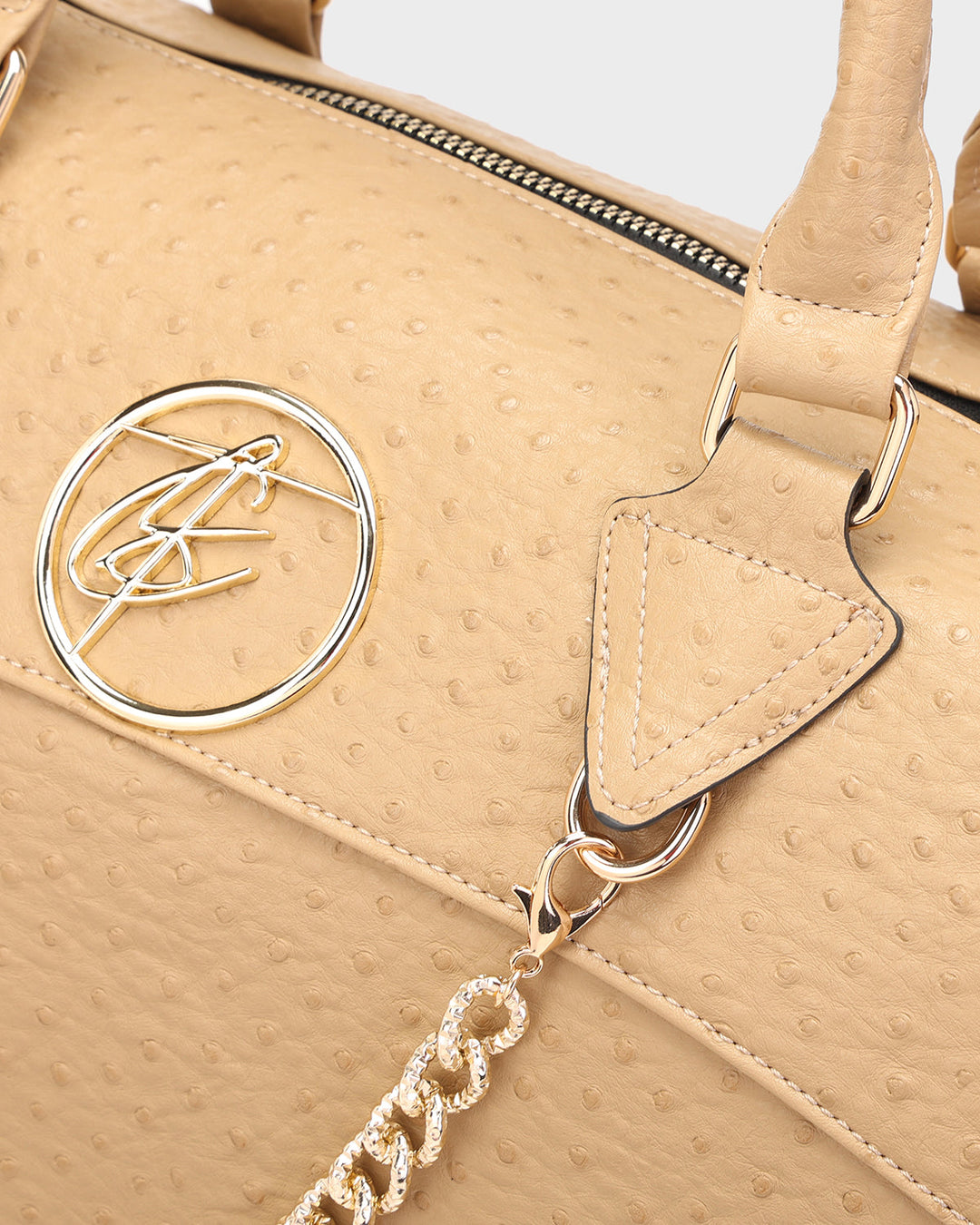 Rock Chic Duffle Bag in Tan Brown