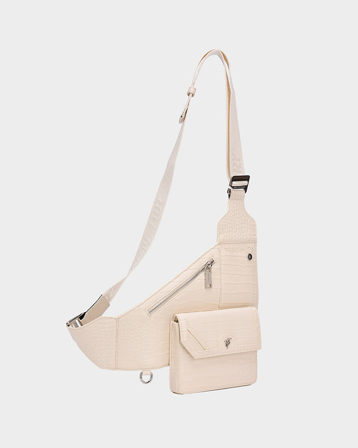 Blast Off Sling Bag in Cream White