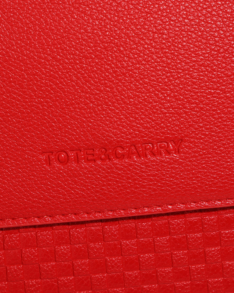 Bodega Crossbody Messenger Bag in Red
