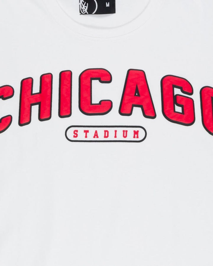 Chicago White and Red Basic Tee