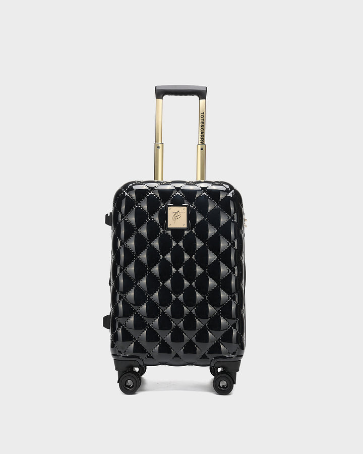 Diamond 3 Piece Luggage Set in Black