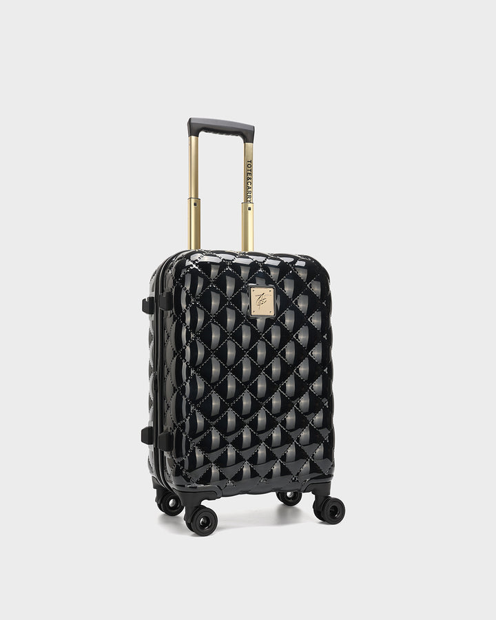 Diamond 3 Piece Luggage Set in Black