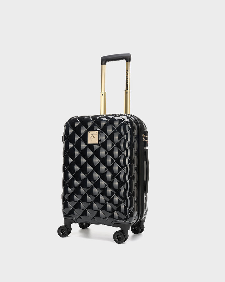 Diamond 3 Piece Luggage Set in Black