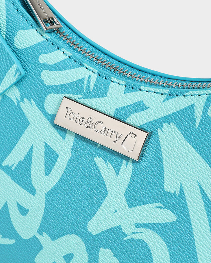 Graffiti Shoulder Bag in Blue
