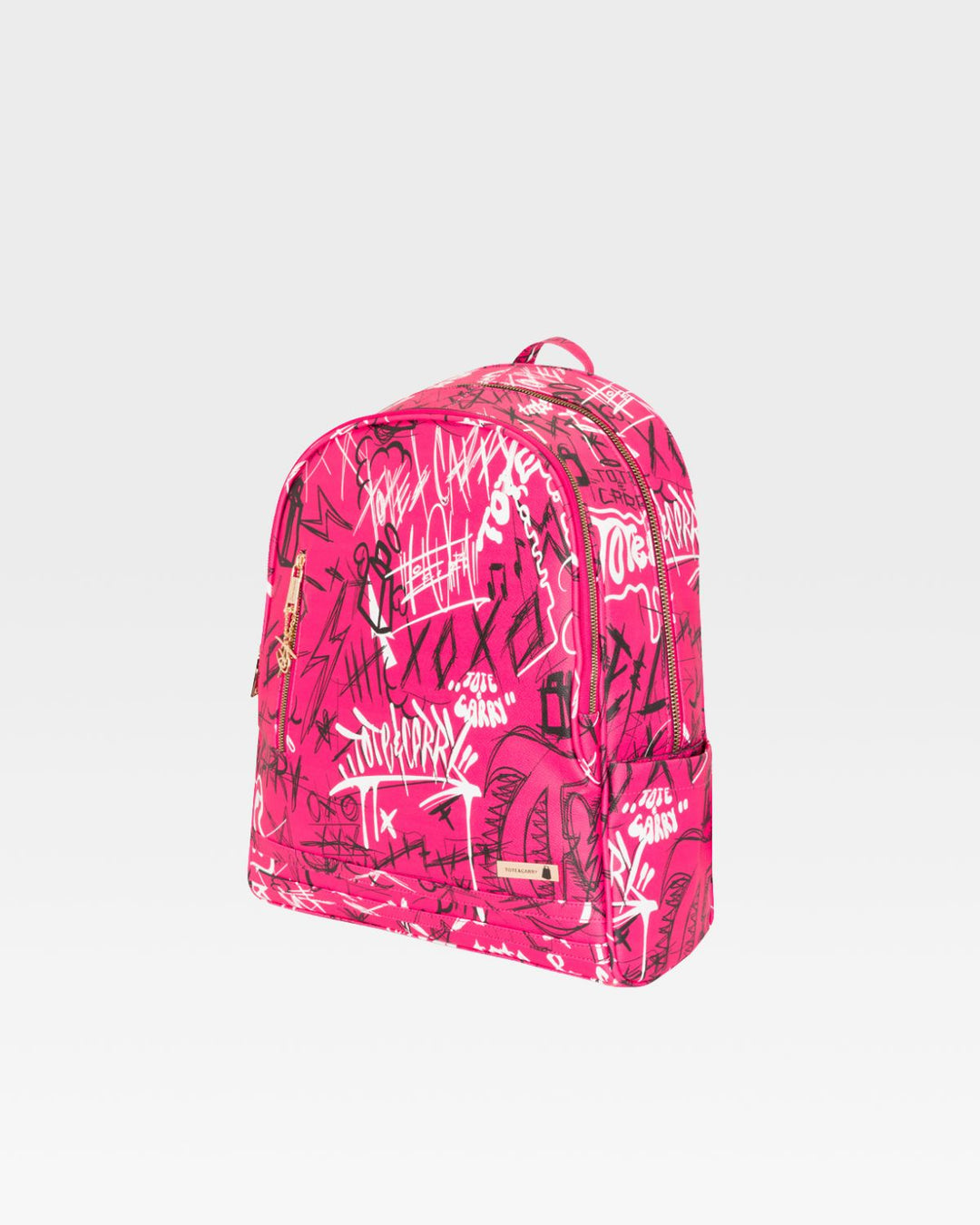 Graffiti Tombstone Roller Duffle Set in Neon Pink
