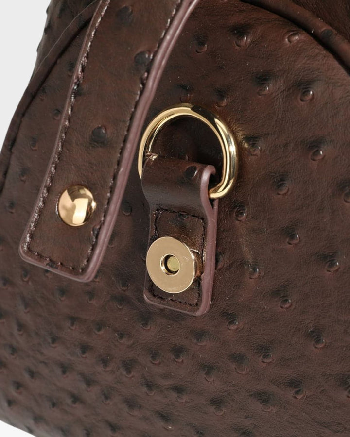 Ostrich Duffle Bag in Brown