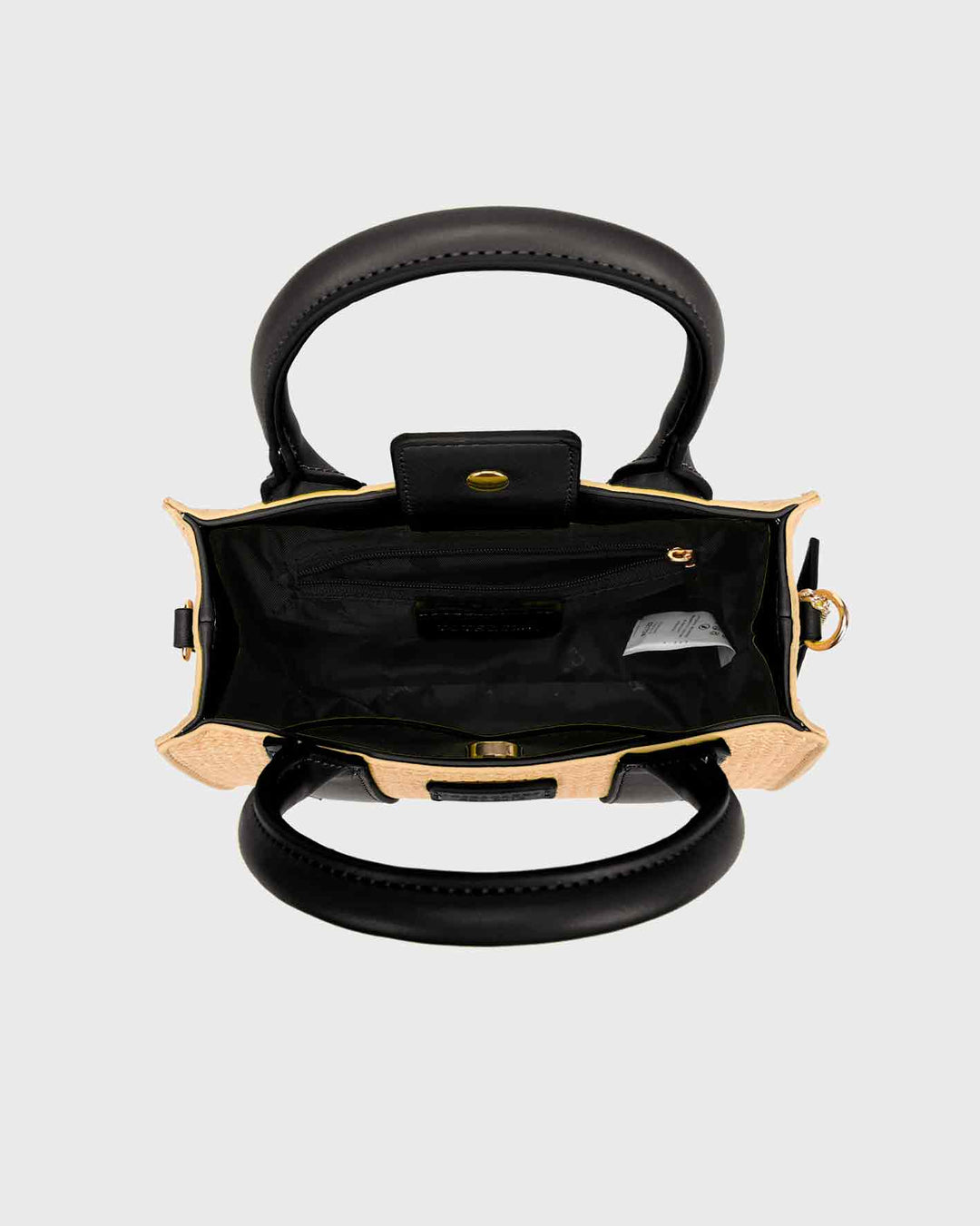 Pebble Leather Mini Tote Bag in Black