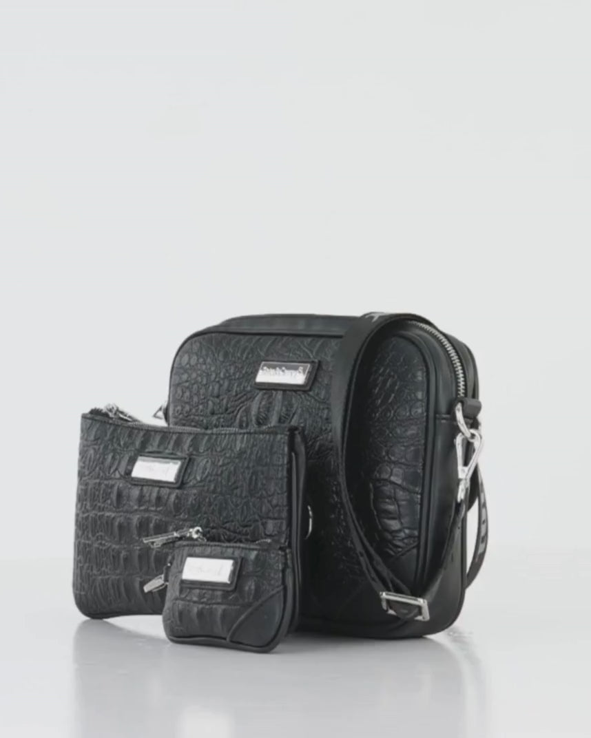 Apollo 2 Crossbody Set in Black