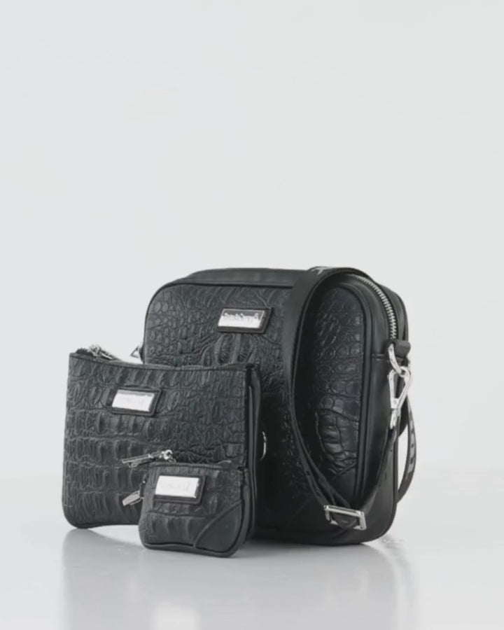 Apollo 2 Crossbody Set in Black