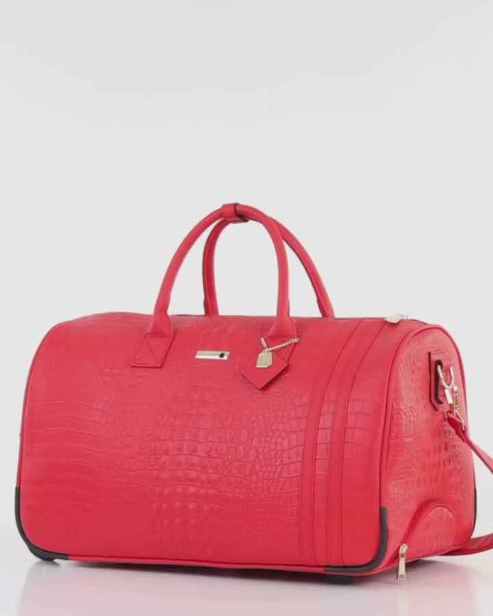 Apollo 2 Rolling Duffle Bag in Red