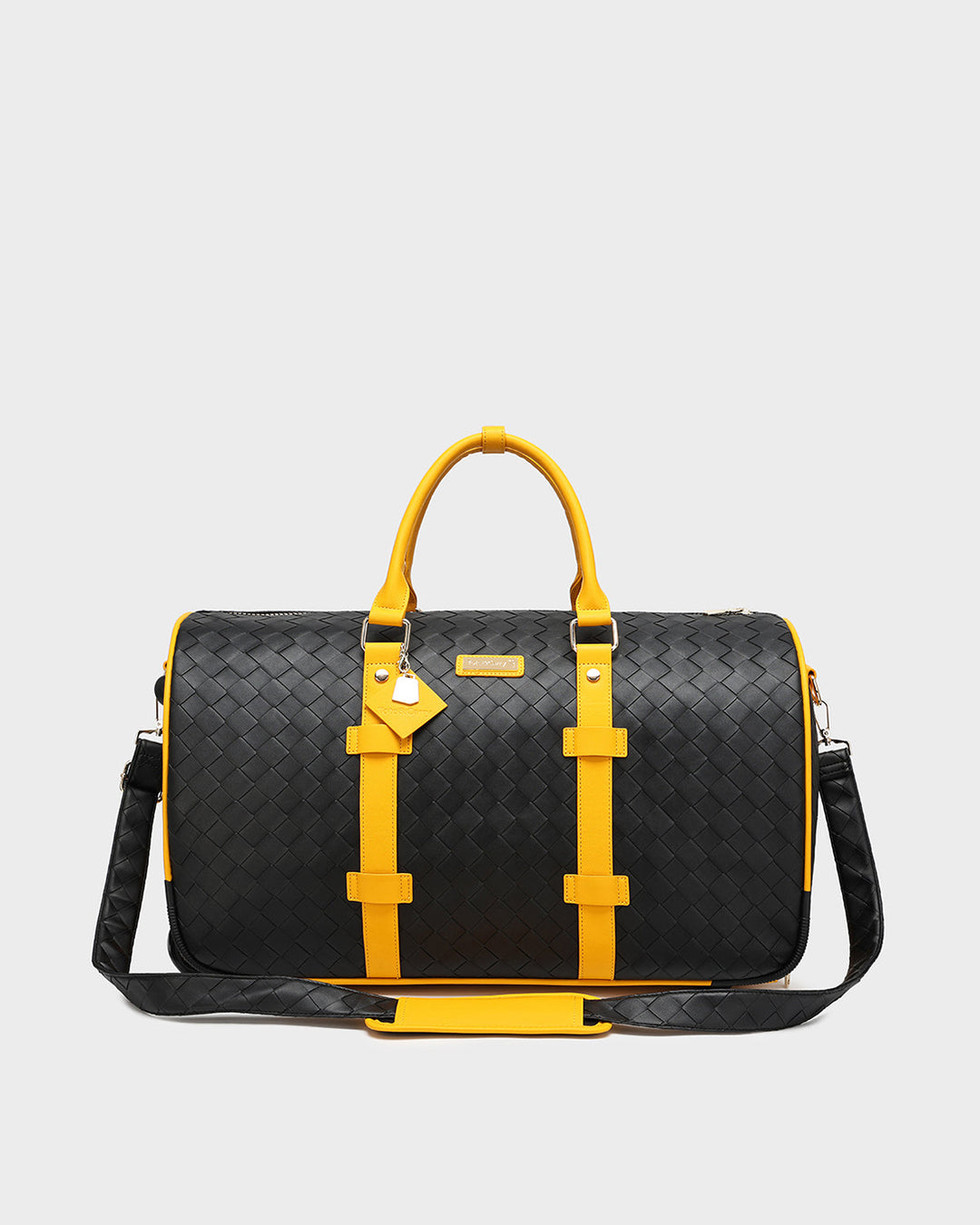 Bodega Rolling Travel Set in Black & Yellow