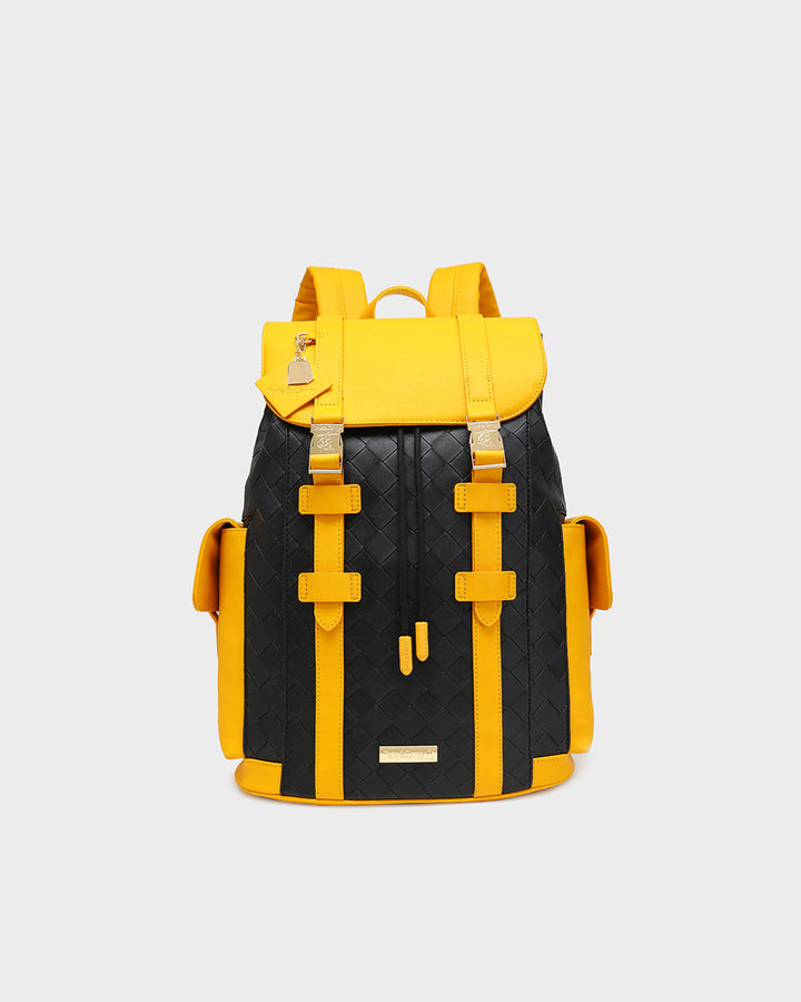 Bodega Rolling Travel Set in Black & Yellow