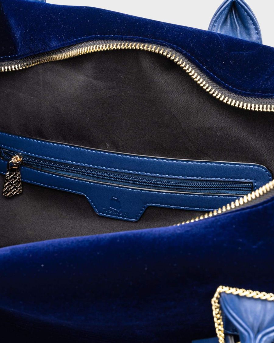 Velvet Duffle Bag in Royal Blue