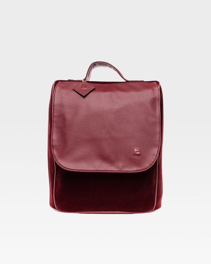 Velvet Travel Set in Burgundy